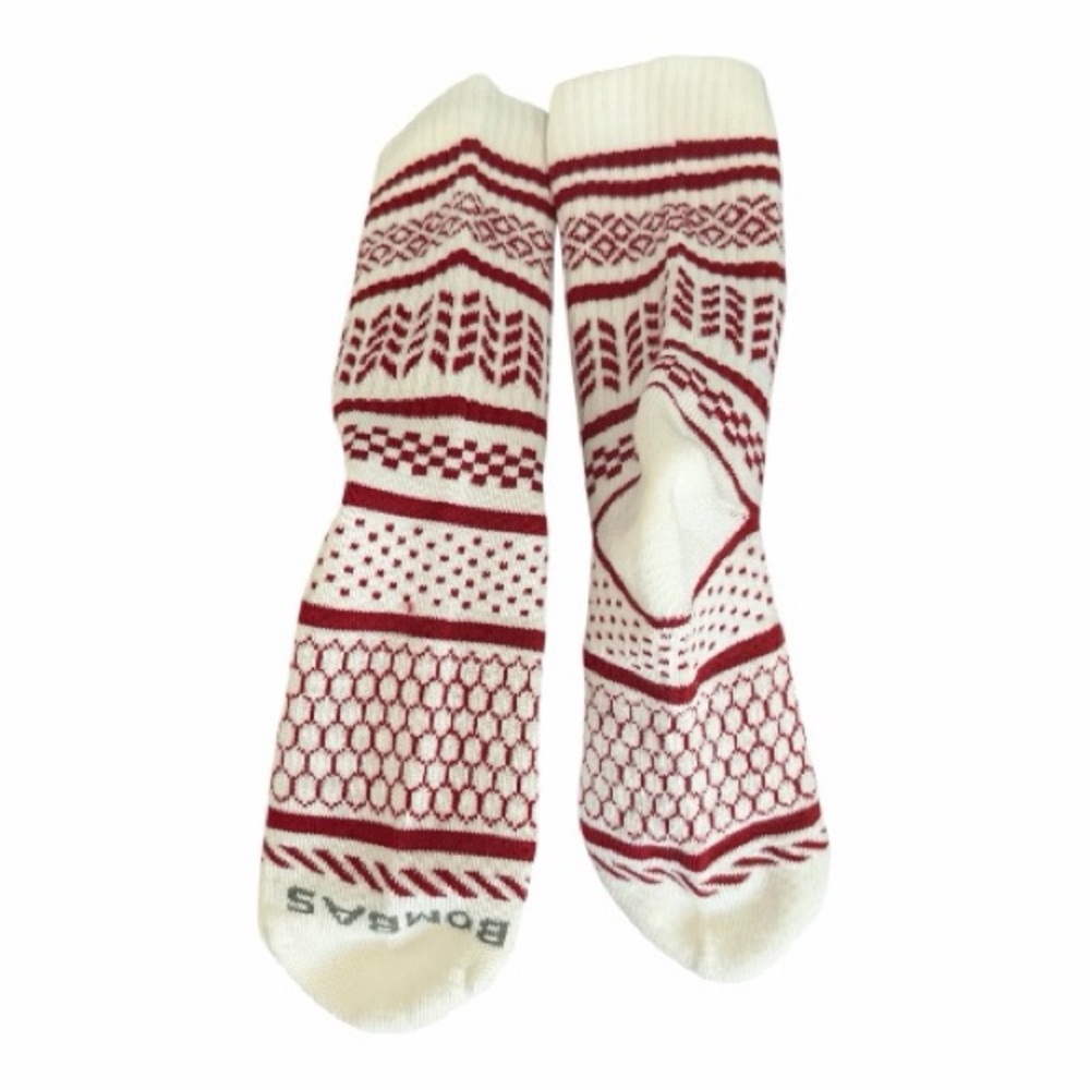 Bombas 2 Pair Socks Size M 

Fairisle Ankle Red & Cream - Picture 2 of 6
